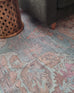 Tavi Blue and Pink Multi-Colour Distressed Washable Rug