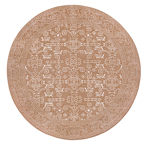 Tiki Brown Mustard Plush Rollie Pollie Round Playmat