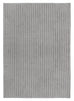 Tonca Grey Striped Washable Faux Fur Rug