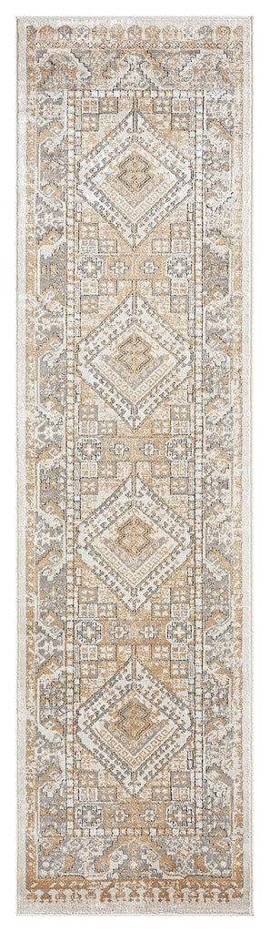 Tupelo Beige And Grey Tribal Medallion Runner Rug
