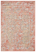 Yolanda Peach Terracotta Transitional Floral Motif Rug