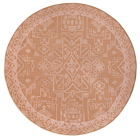 Zell Teracotta Brown Plush Rollie Pollie Round Playmat