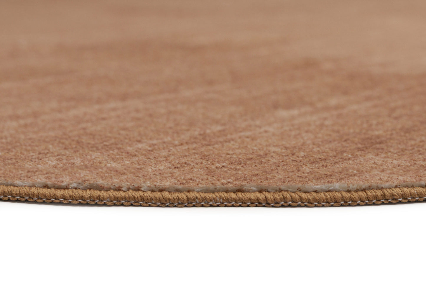 Zoey Brown Minimal Washable Round Rug