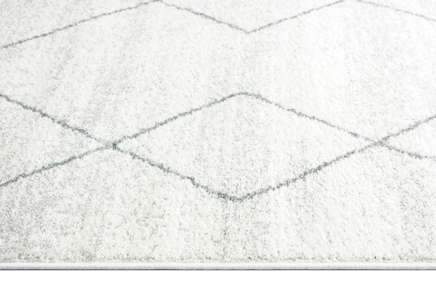 Naroa Grey and Ivory Diamond Tribal Rug
