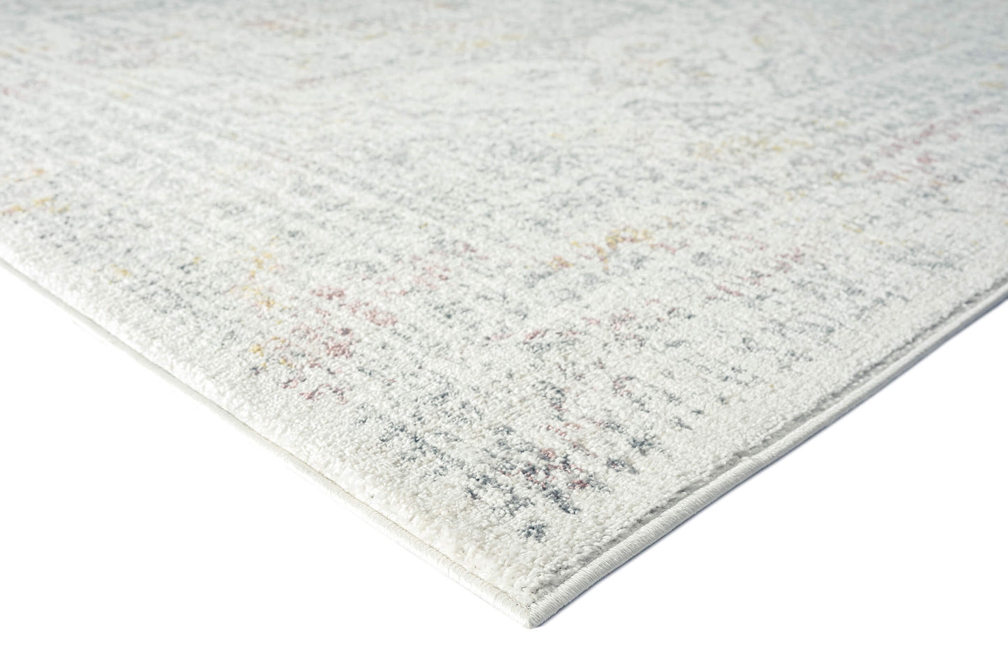 Nasya Pink Yellow and Grey Traditional Medallion Rug *NO RETURNS UNLESS FAULTY