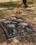 Adalyn Brown Mint Green Boho Picnic Rug