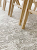 Adela Grey and Ivory Distressed Floral Rug *NO RETURNS UNLESS FAULTY