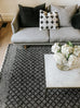 Adisa Scandi Diamond Pattern Charcoal Flatweave Rug