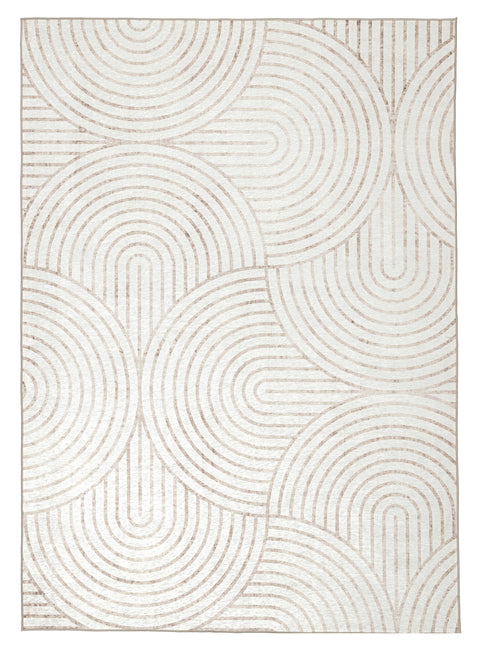 Adlin Beige Cream Indoor Outdoor Washable Rug