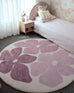 Aica Purple Flowers Rollie Pollie Round Playmat