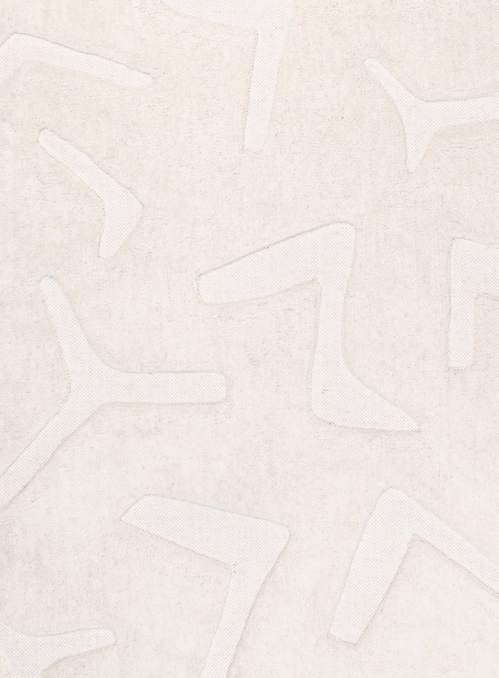 Akkira Abstract Cream Washable Wool Rug