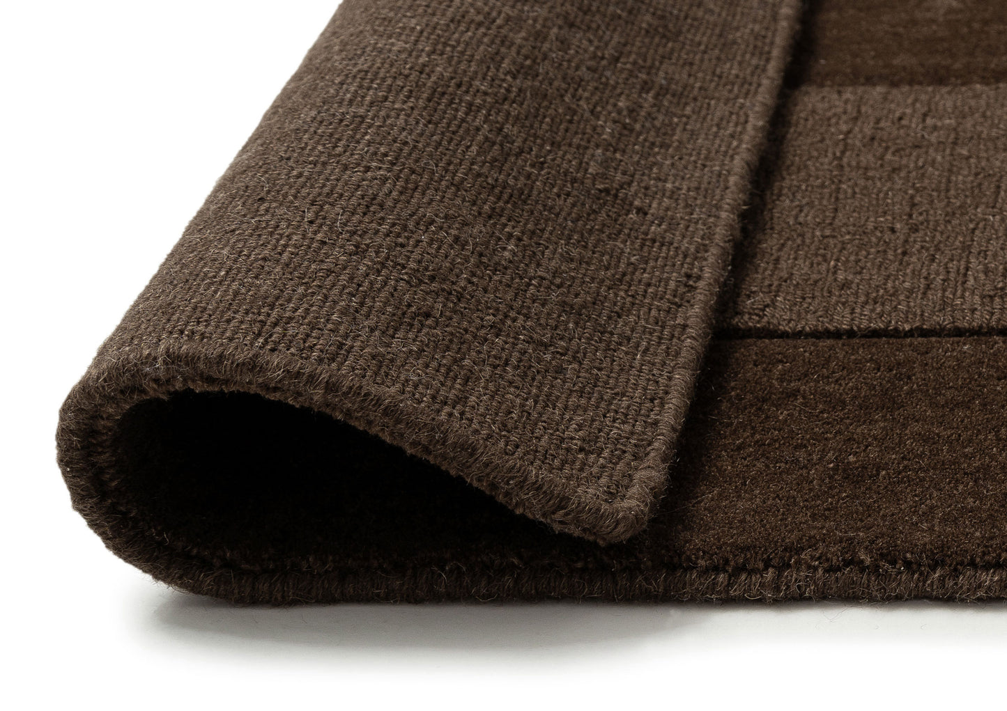 Alarca Chocolate Handloom Geometric Wool Rug