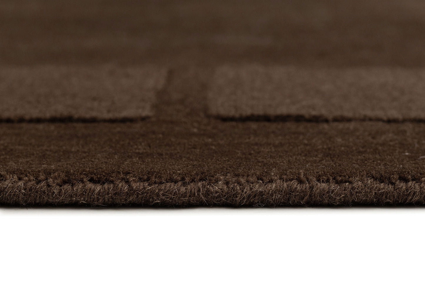 Alarca Chocolate Handloom Geometric Wool Rug