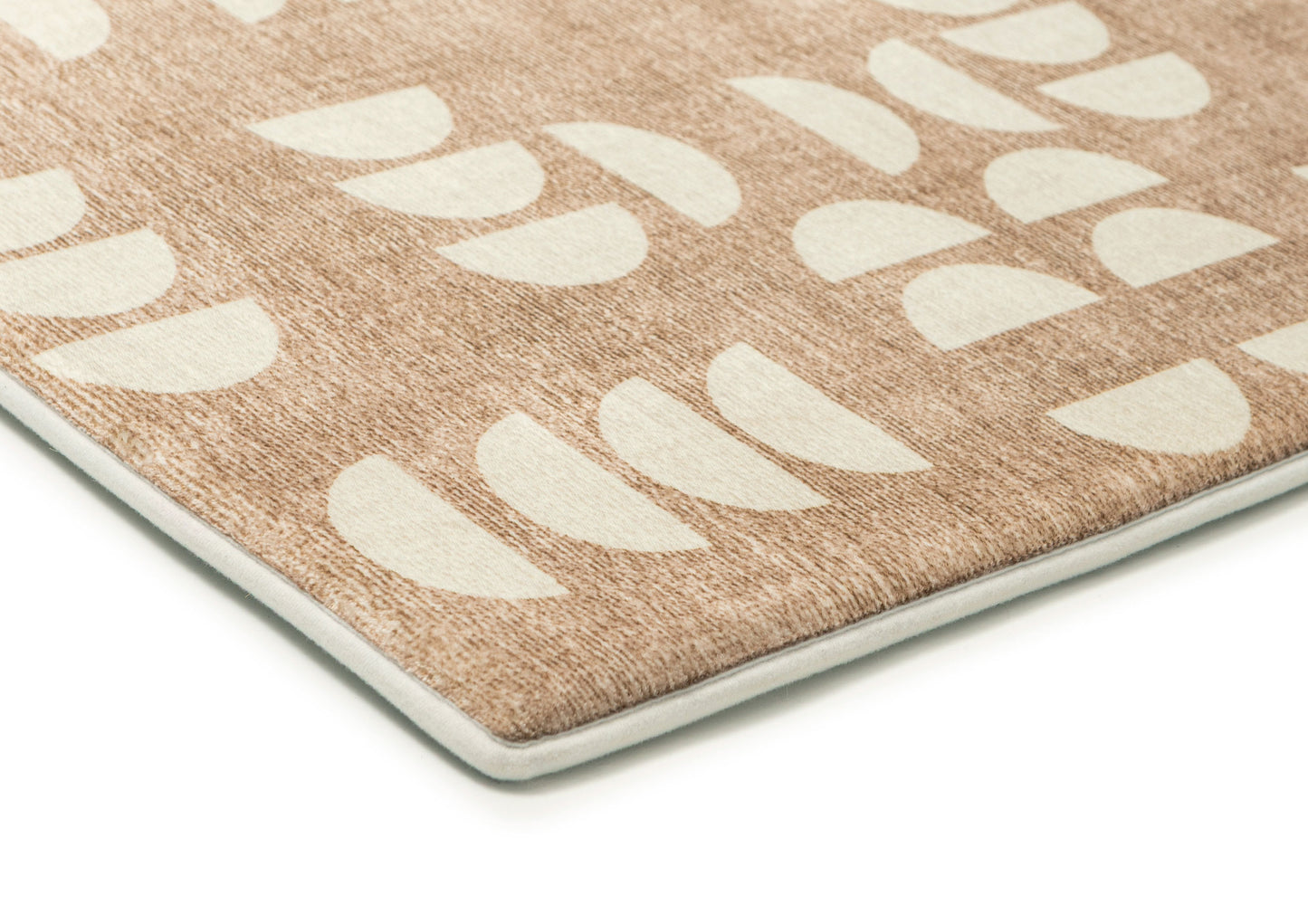 Alba Beige and Ivory Geometric Rollie Pollie Playmat