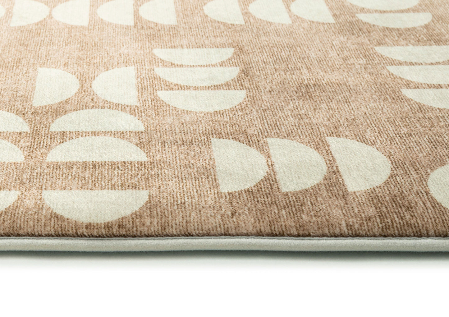 Alba Beige and Ivory Geometric Rollie Pollie Playmat