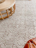 Alessandra Peach and Ivory Tribal Textured Rug *NO RETURNS UNLESS FAULTY