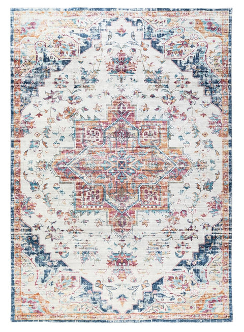 Alice Multicolour Transitional Distressed Medallion Rug *NO RETURNS UNLESS FAULTY