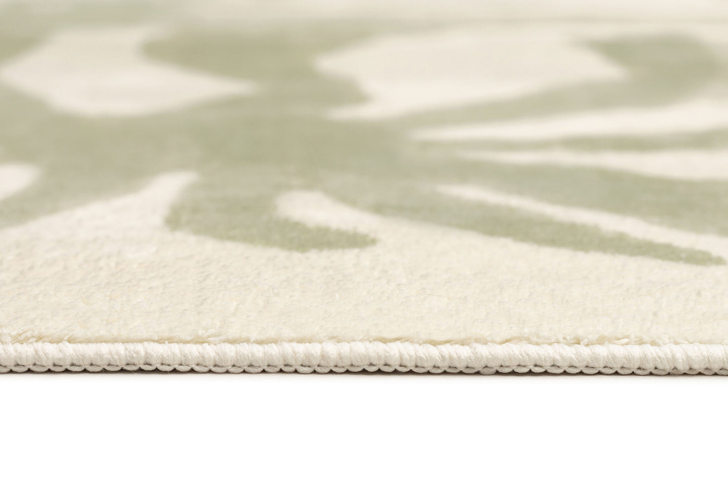 Alicia Sage Green Waves and Palms Washable Rug