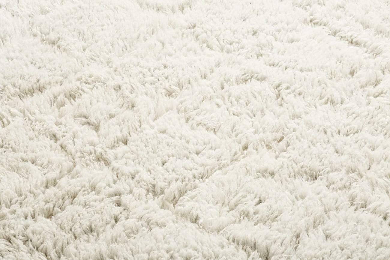 Alina Diamond Pattern Berber Wool Shag Rug