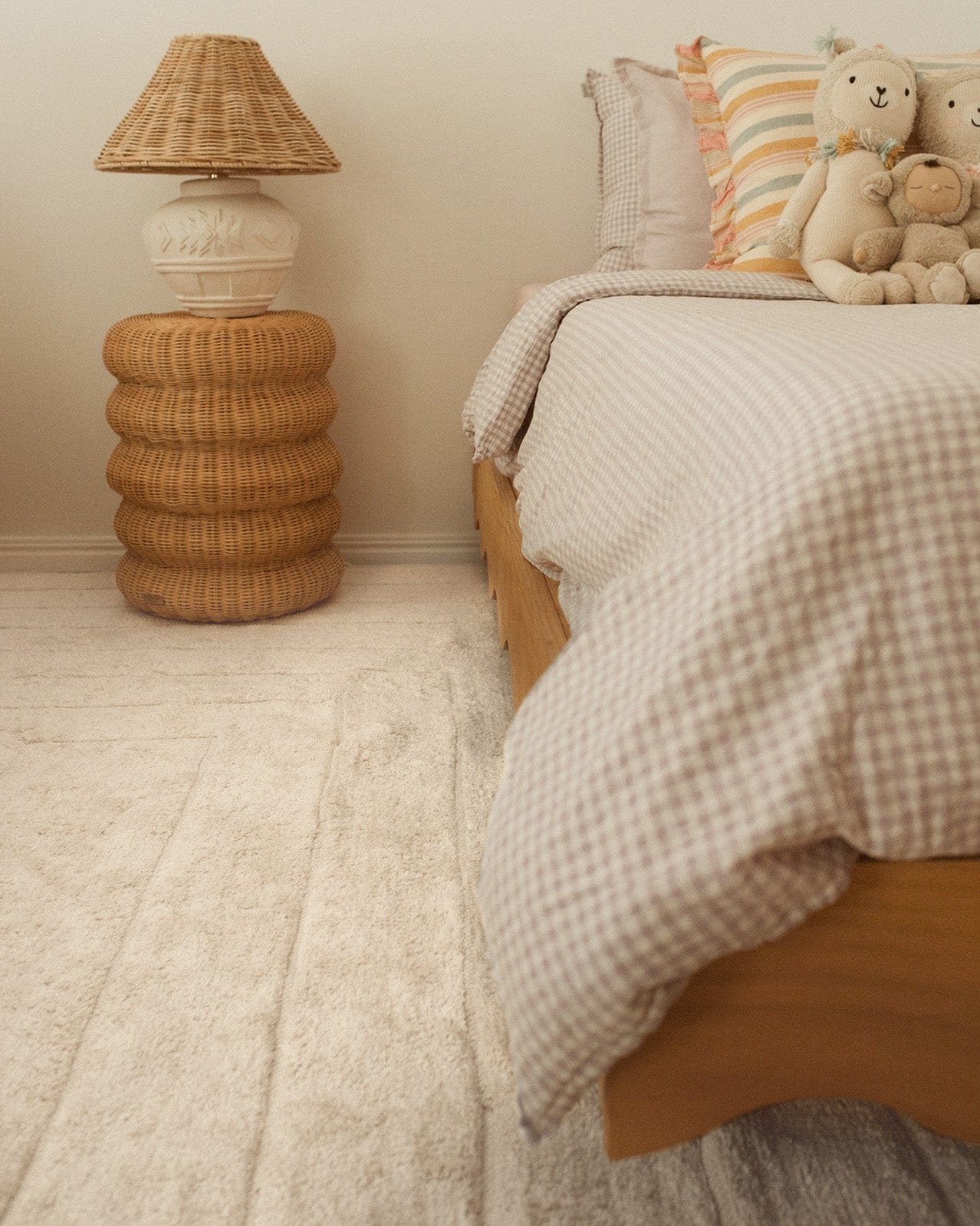 Allison Cream Beige Modern Cotton Washable Rug