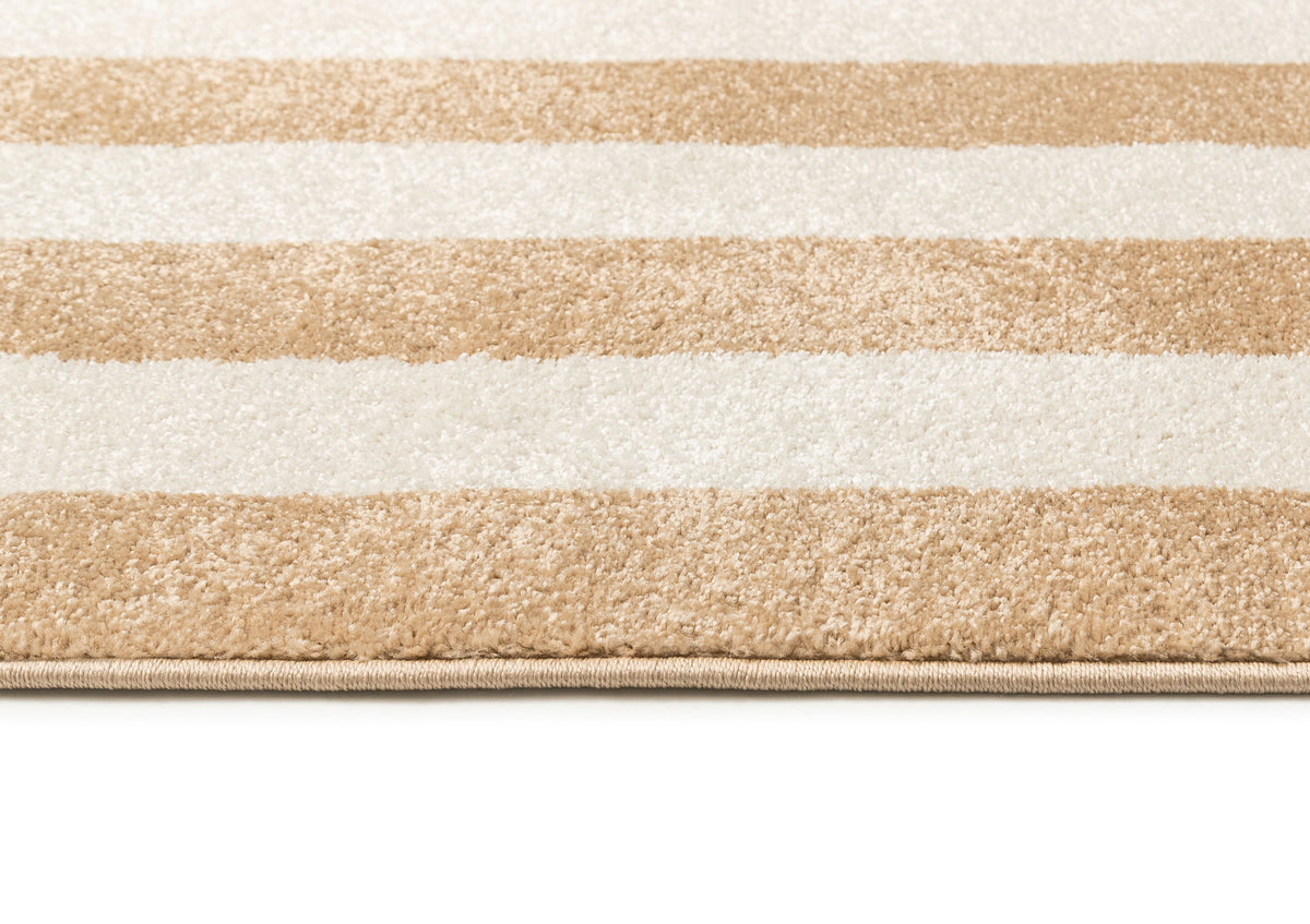 Almeron Beige Striped Rug