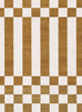 Alula Brown and White Checkered and Striped Rug