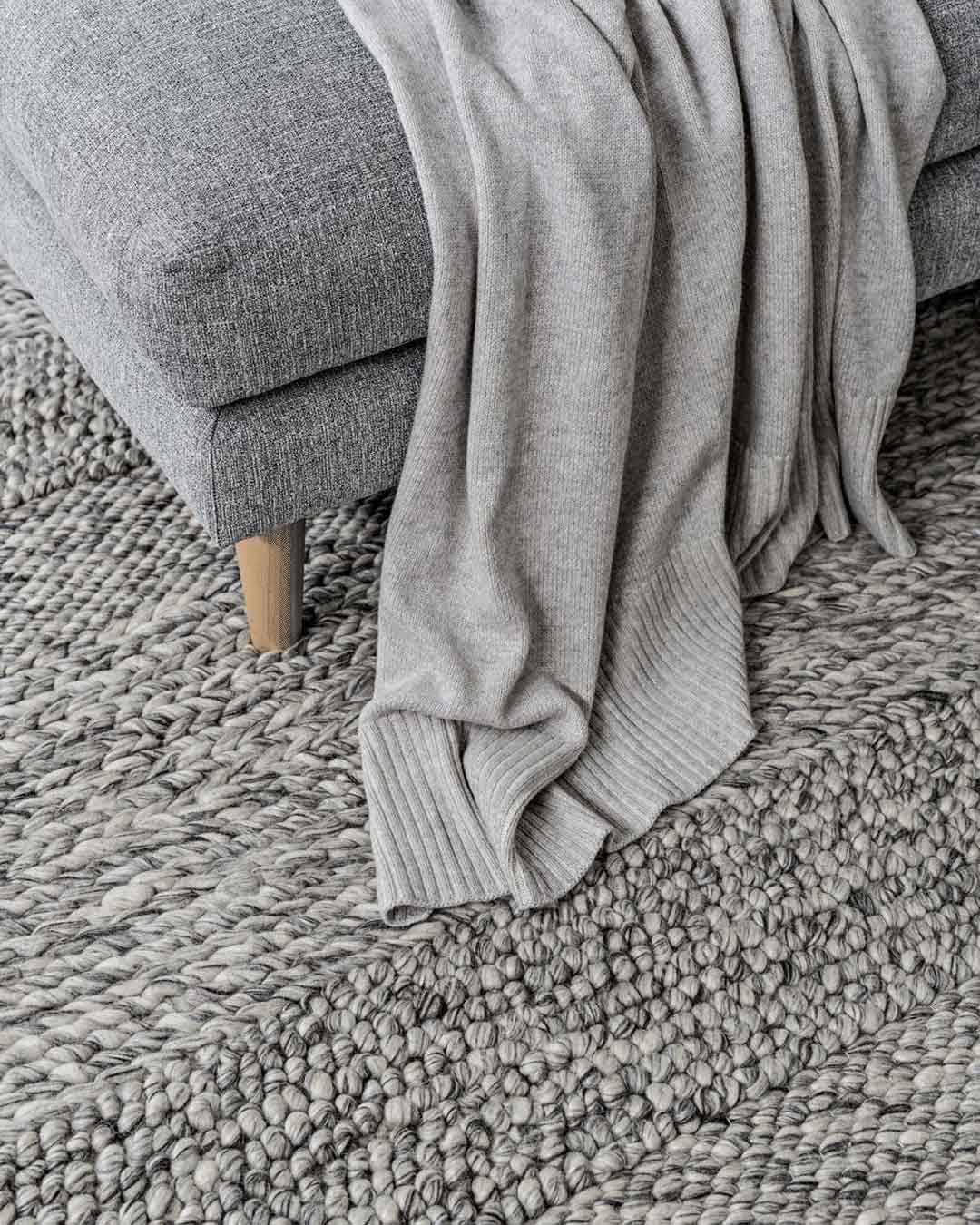 Amalie Grey Braided and Looped Rug