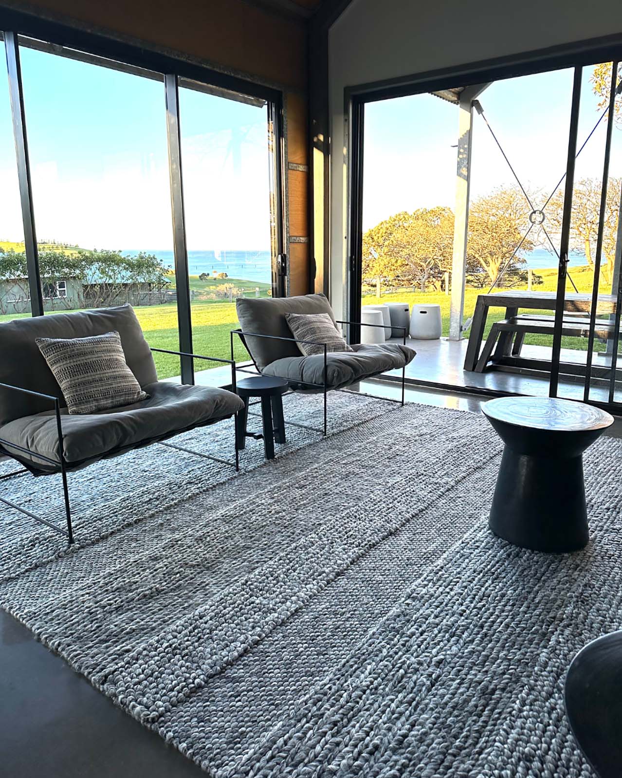 Amalie Grey Braided and Looped Rug