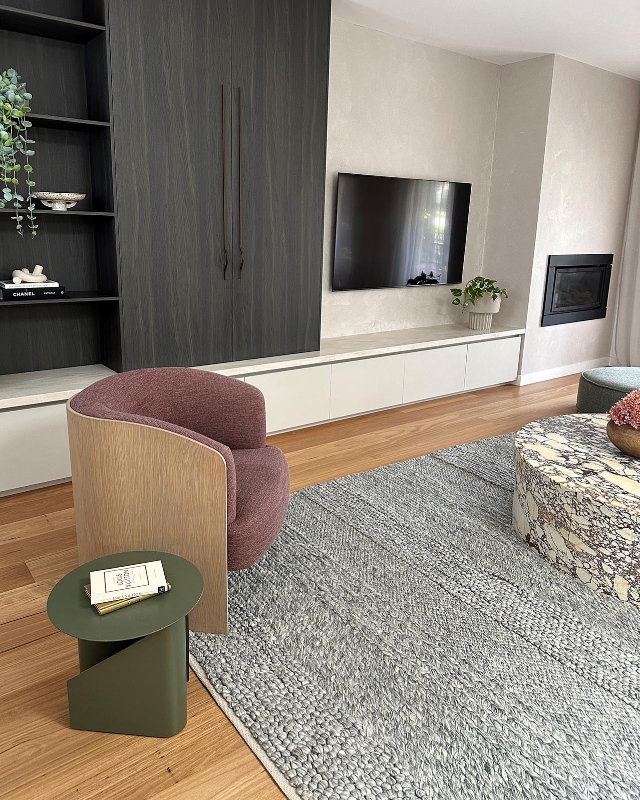 Amalie Grey Braided and Looped Rug