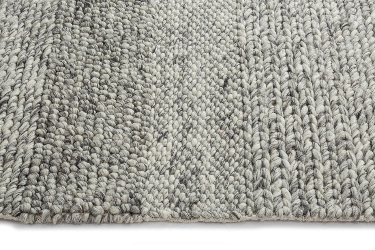 Amalie Grey Braided and Looped Rug