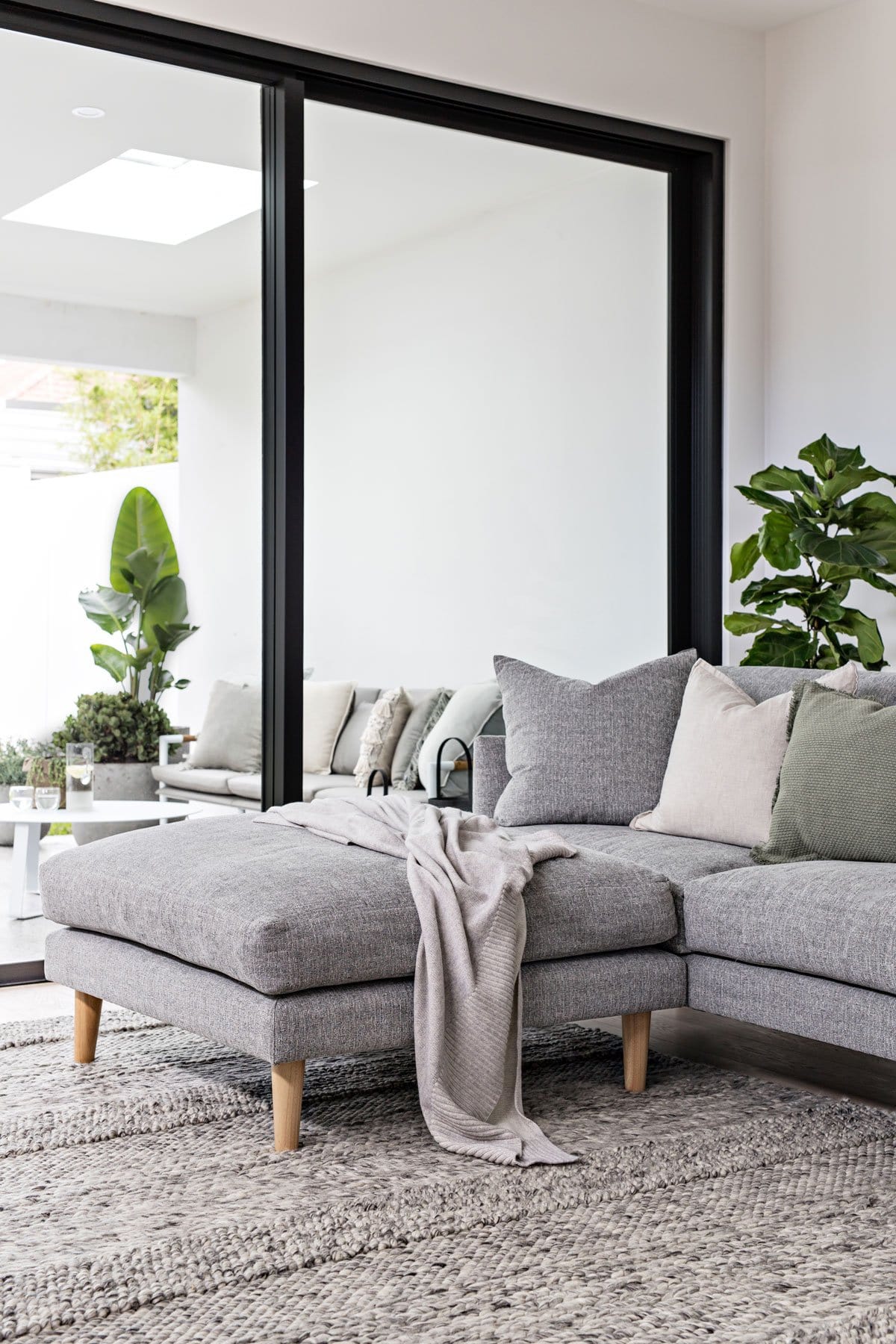 Amalie Grey Braided and Looped Rug