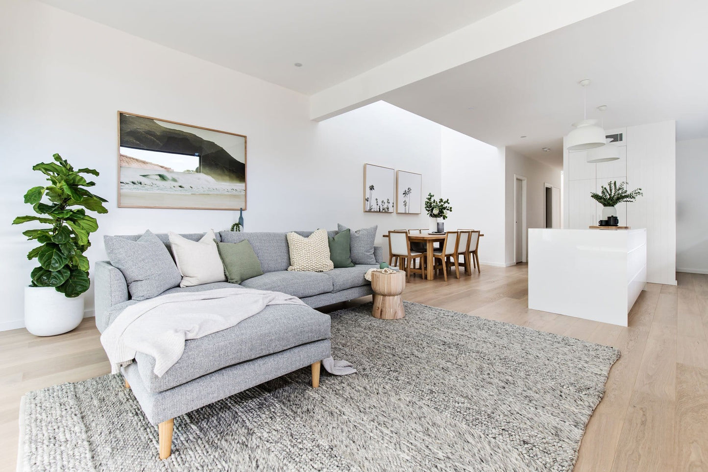 Amalie Grey Braided and Looped Rug