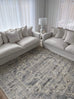 Andra Grey and Ivory Traditional Distressed Rug