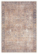 Anyel Brown and Blue Traditional Distressed Washable Rug