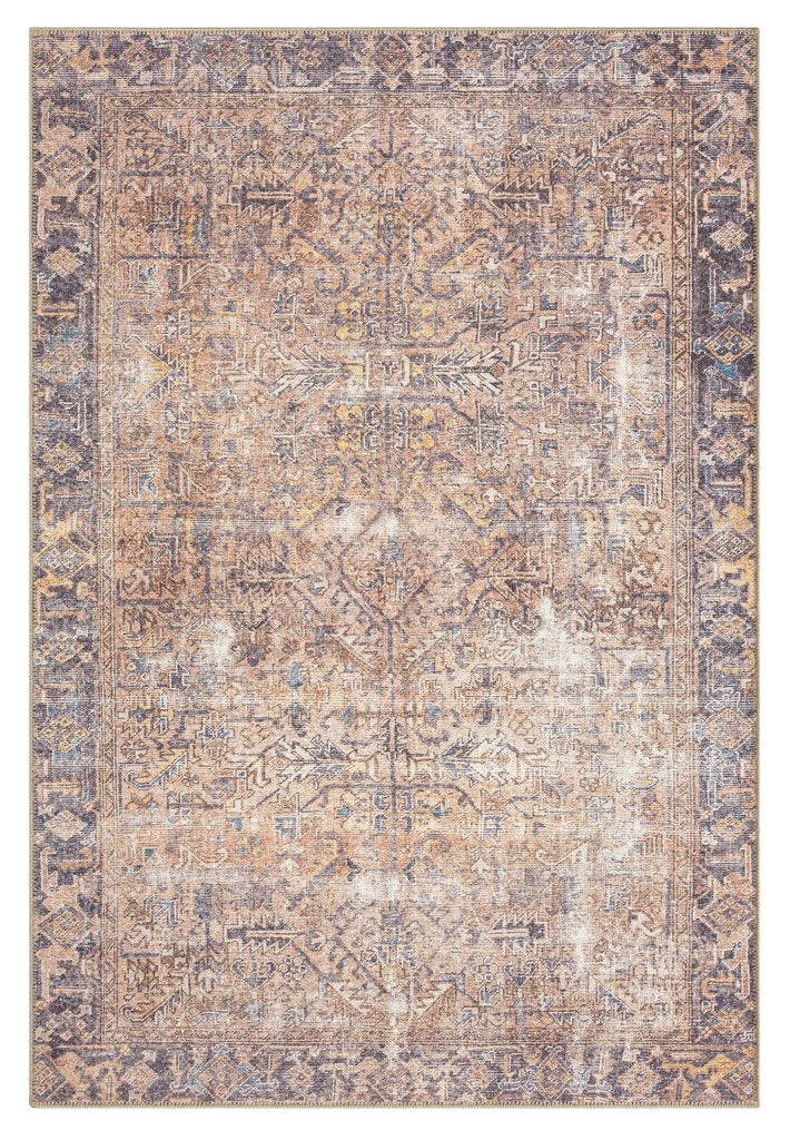 Anyel Brown Distressed Washable Rug *NO RETURNS UNLESS FAULTY