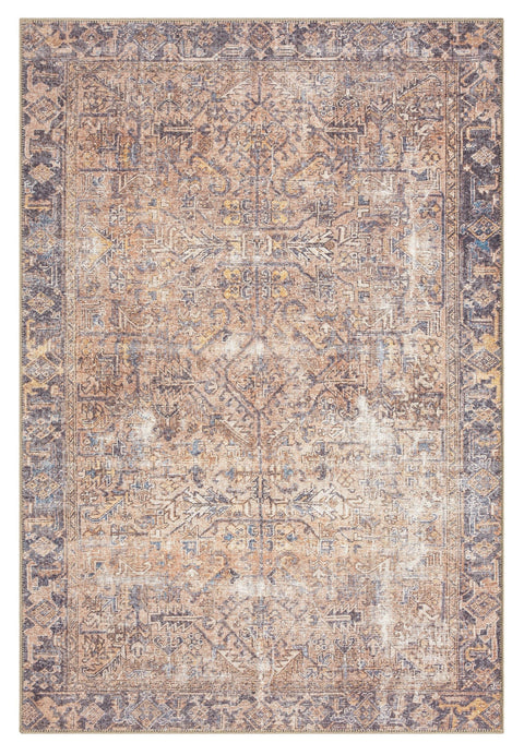 Anyel Brown Distressed Washable Rug *NO RETURNS UNLESS FAULTY