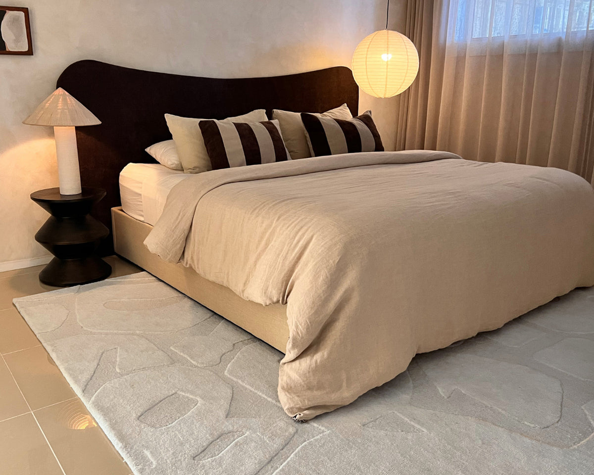Arlette Cream Carved Wool Rug