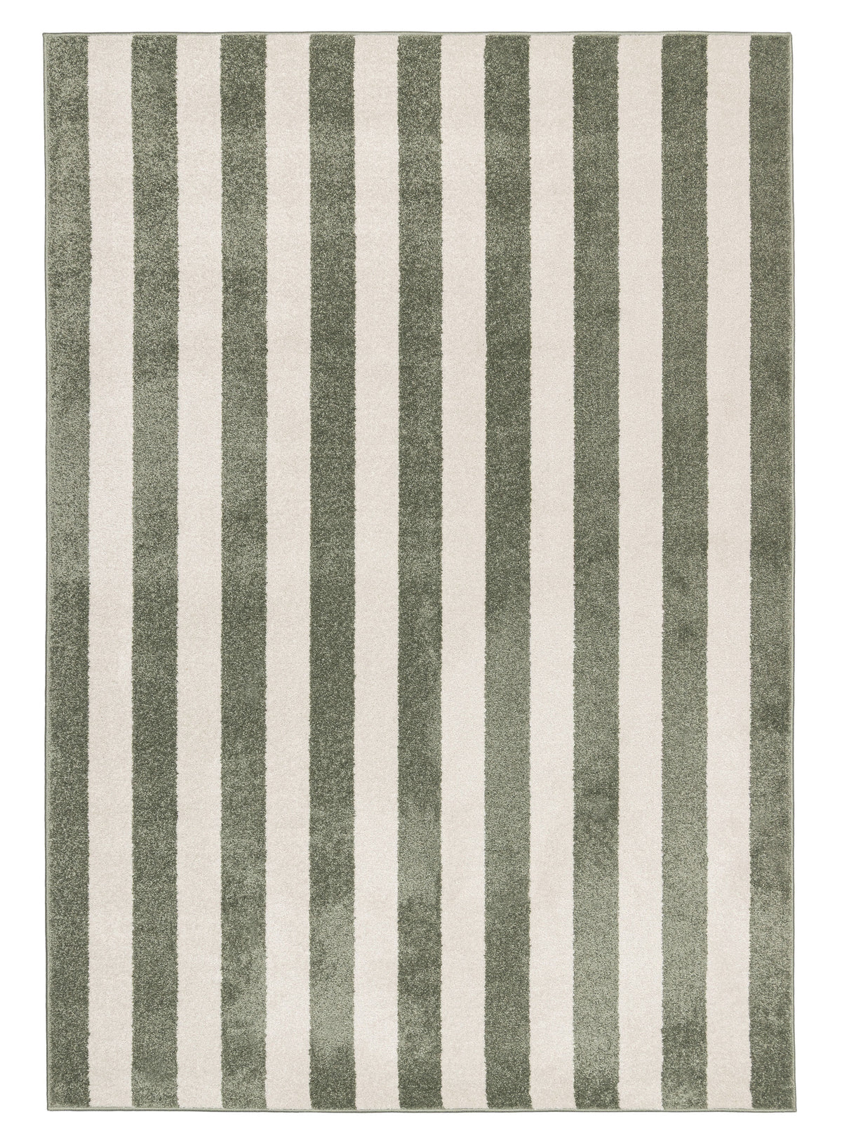 Aveline Green Striped Rug