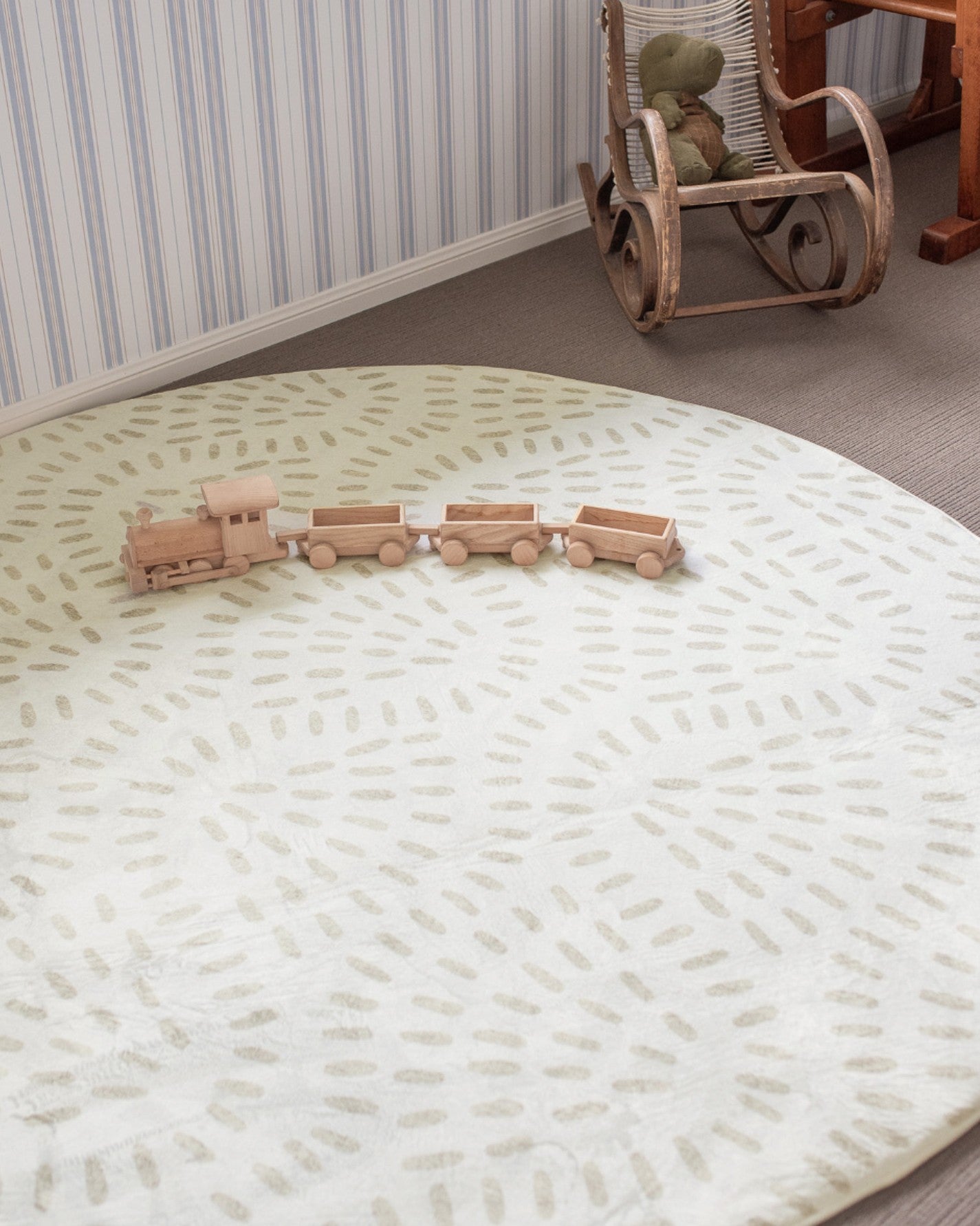 Ayen Sage Abstract Rollie Pollie Round Playmat