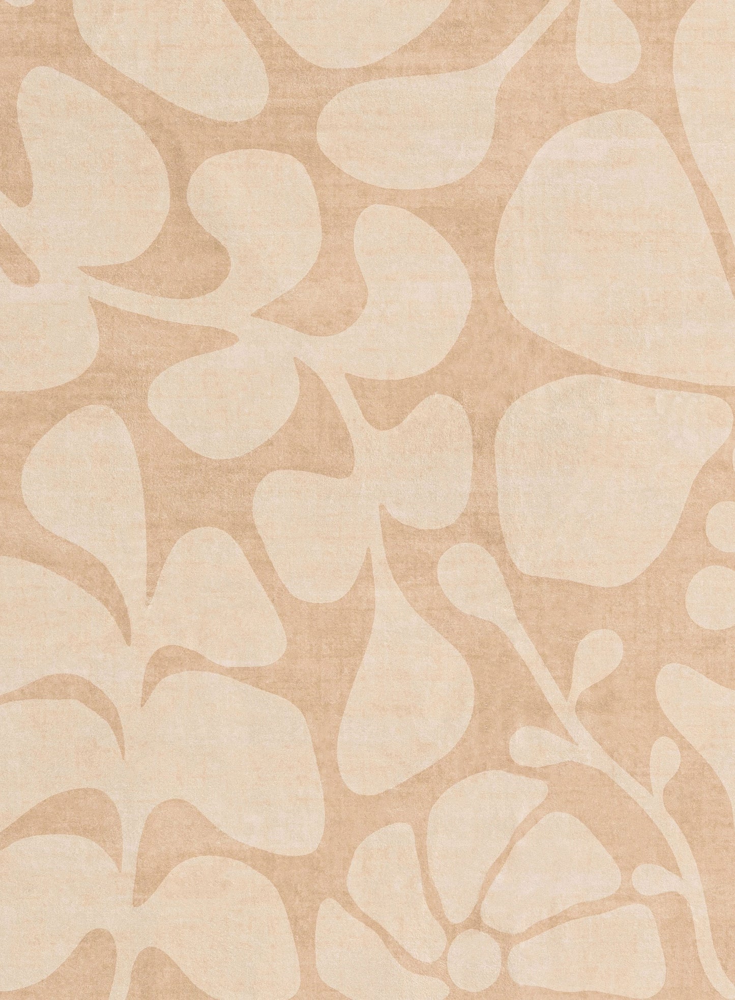 Ayesha Brown Floral Washable Rug