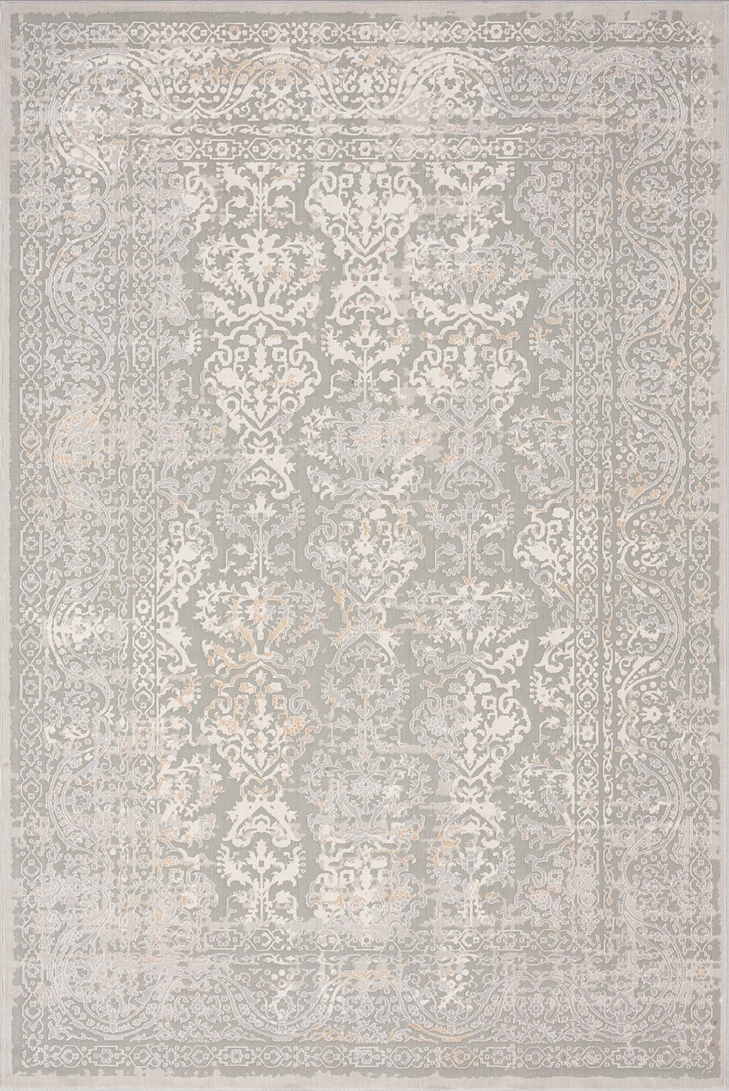 Aylin Cream Ivory And Grey Traditional Floral Rug *NO RETURNS UNLESS FAULTY