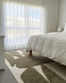 Azibo Green Abstract Washable Wool Rug