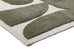 Azibo Green Abstract Washable Wool Rug