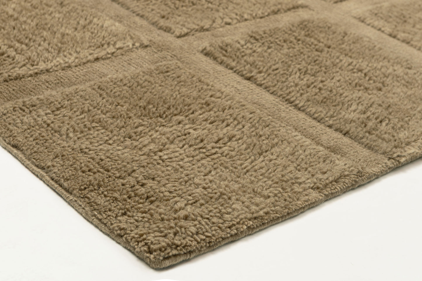 Azurine Brown Grid Wool Rug