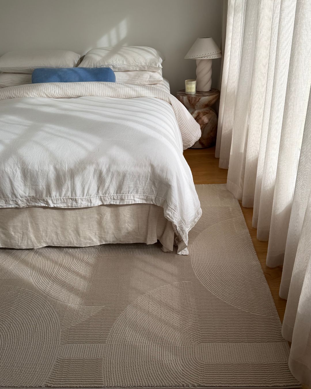 Azzura Tonal Cream Organic Rug