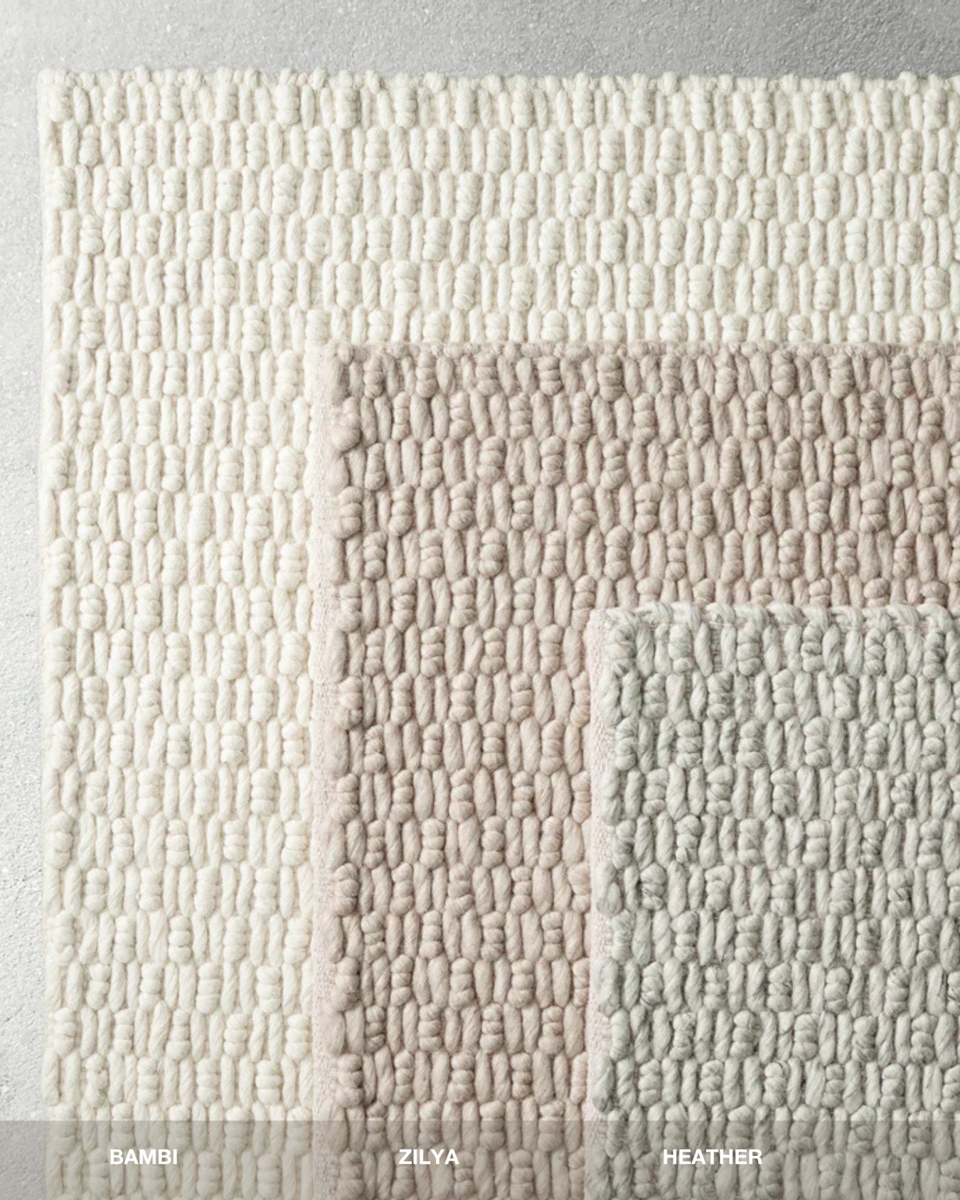 Bambi Ivory Chunky Wool Rug