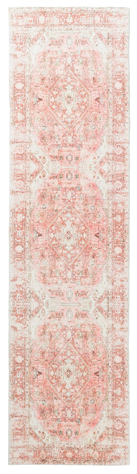 Beatrice Peach Transitional Washable Runner Rug *NO RETURNS UNLESS FAULTY