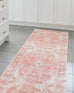 Beatrice Peach Transitional Washable Runner Rug