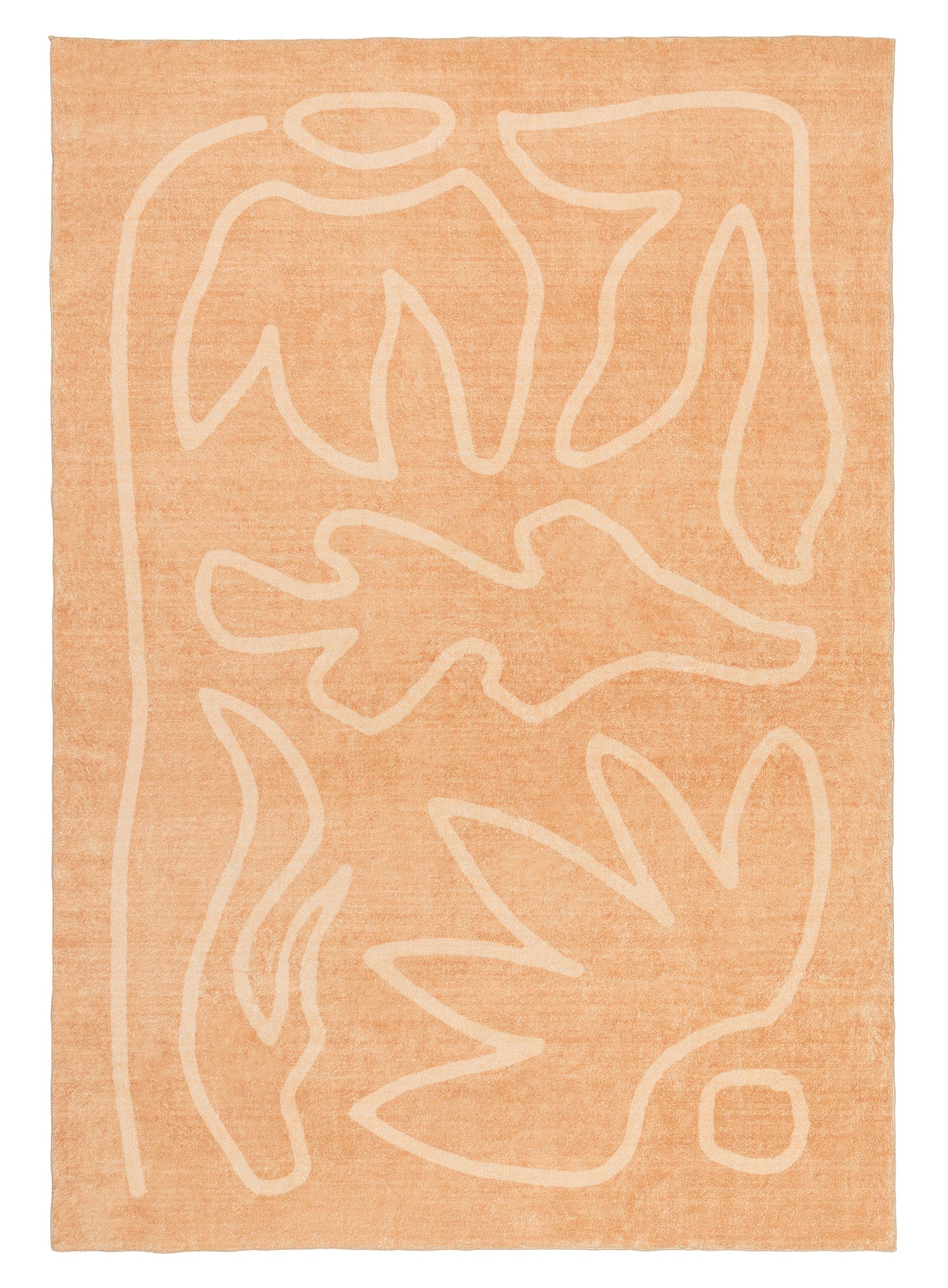Berta Peach Hand Drawn Washable Rug