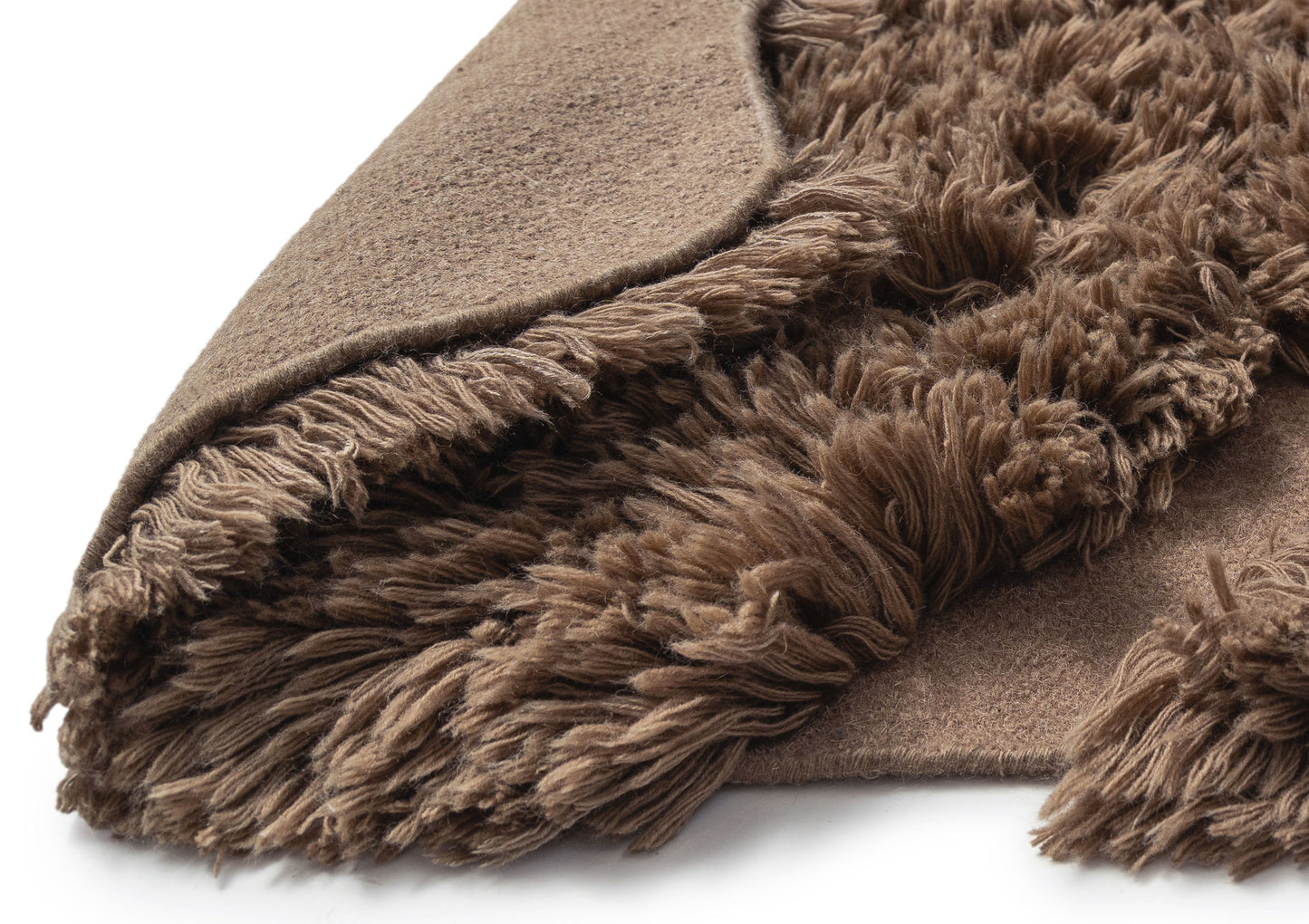 Bethany Chocolate Sculptural Wool Shag Rug